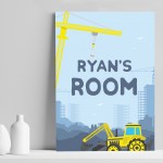 Boys Bedroom Wall Art Personalised Boys Bedroom Sign Truck Print