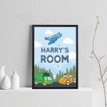PERSONALISED Boys Bedroom Sign Toy Print Framed Bedroom Decor