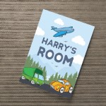 PERSONALISED Boys Bedroom Decor Toy Print Boys Bedroom Sign