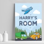 PERSONALISED Boys Bedroom Decor Toy Print Boys Bedroom Sign