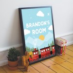 PERSONALISED Boys Bedroom Sign Train Picture Boys Bedroom Decor