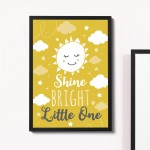 Grey And Yellow Nursery Print Framed Nursery Picture Wall Art