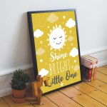 Grey And Yellow Nursery Print Framed Nursery Picture Wall Art
