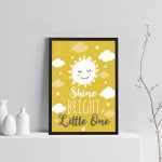 Grey And Yellow Nursery Print Framed Nursery Picture Wall Art
