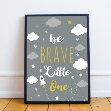 Grey And Yellow Nursery Print For Girls Nursery Boys Bedroom Art