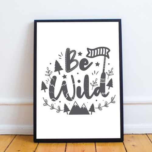 Nursery Decor For Girls Bedroom Boys Bedroom Framed Grey Print