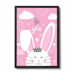 Cute Bunny Print Nursery Print For Girls Bedroom Nursery Decor