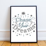 Blue And Grey Nursery Quote Print For Baby Boy Girls Bedroom Art