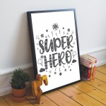 Grey Nursery Print For Boy Bedroom Decor Framed Baby Boy NurserY