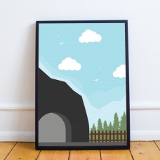 FRAMED Print For Boys Bedroom Sign Train Picture Boys Room Decor