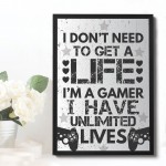 FRAMED Gaming Print For Boys Bedroom Man Cave Decor Son Gifts