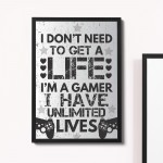 FRAMED Gaming Print For Boys Bedroom Man Cave Decor Son Gifts