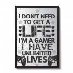 FRAMED Gaming Print For Boys Bedroom Man Cave Decor Son Gifts