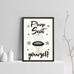 Cream Bathroom Prints FRAMED Funny Bathroom Wall Art Decor