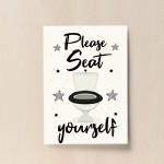 Cream Bathroom Prints Funny Bathroom Wall Art Bathroom Decor 