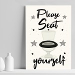 Cream Bathroom Prints Funny Bathroom Wall Art Bathroom Decor 