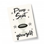 Cream Bathroom Prints Funny Bathroom Wall Art Bathroom Decor 