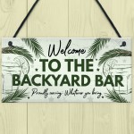 Novelty Garden Sign Backyard Bar Plaque Alcohol Man Cave Sign