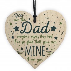 Dad Daddy Grandad Gift Wooden Heart Sign Birthday Gift For Dad