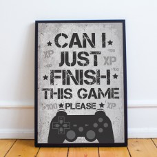 FRAMED Gaming Sign For Boys Bedroom Decor Man Cave Sign