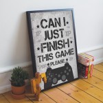 FRAMED Gaming Sign For Boys Bedroom Decor Man Cave Sign