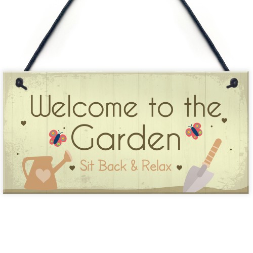 Cute Garden Sign Summer House Plaque Summer House Accessories