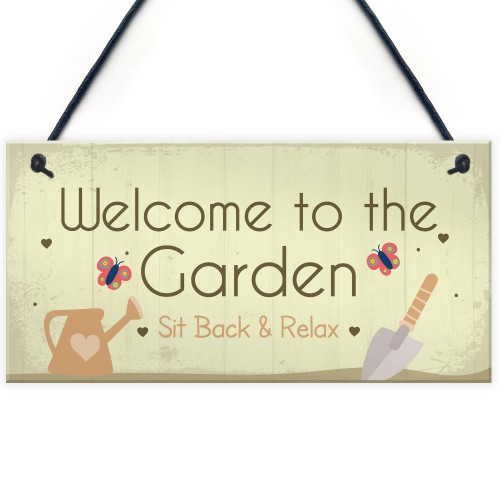 Cute Garden Sign Summer House Plaque Summer House Accessories