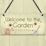 Cute Garden Sign Summer House Plaque Summer House Accessories