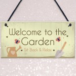 Cute Garden Sign Summer House Plaque Summer House Accessories
