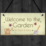 Cute Garden Sign Summer House Plaque Summer House Accessories