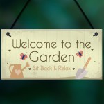 Cute Garden Sign Summer House Plaque Summer House Accessories
