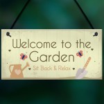 Cute Garden Sign Summer House Plaque Summer House Accessories