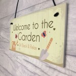 Cute Garden Sign Summer House Plaque Summer House Accessories