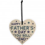 Funny Fathers Day Gifts Wooden Heart Novelty Rude Dad Gifts