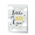 Nursery Print For Boy Bedroom Little Man Cave Sign Nursery Decor
