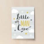 Nursery Print For Boy Bedroom Little Man Cave Sign Nursery Decor