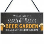 PERSONALISED Beer Garden Sign Funny Bar Pub Sign Man Cave Sign