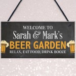 PERSONALISED Beer Garden Sign Funny Bar Pub Sign Man Cave Sign