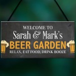 PERSONALISED Beer Garden Sign Funny Bar Pub Sign Man Cave Sign