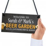 PERSONALISED Beer Garden Sign Funny Bar Pub Sign Man Cave Sign