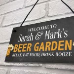 PERSONALISED Beer Garden Sign Funny Bar Pub Sign Man Cave Sign