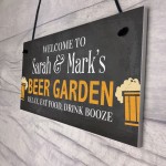 PERSONALISED Beer Garden Sign Funny Bar Pub Sign Man Cave Sign