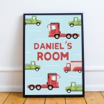 Bedroom Sign Personalised Bedroom Print Framed Boy Bedroom Decor