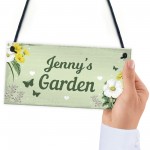 Personalised Garden Hanging Sign Backyard Allotment Shed Sign