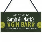 PERSONALISED Gin Bar Sign Garden Sign Gin Shed Sign Kitchen Sign