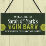 PERSONALISED Gin Bar Sign Garden Sign Gin Shed Sign Kitchen Sign