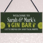 PERSONALISED Gin Bar Sign Garden Sign Gin Shed Sign Kitchen Sign