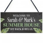 PERSONALISED Summer House Plaque Garden Sign Shed Sign 