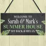 PERSONALISED Summer House Plaque Garden Sign Shed Sign 