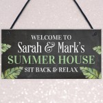 PERSONALISED Summer House Plaque Garden Sign Shed Sign 